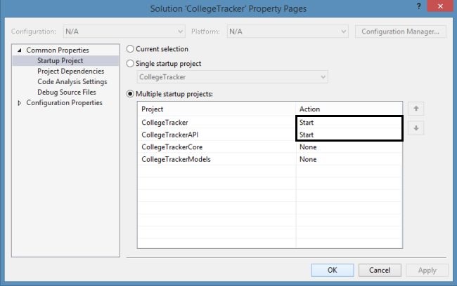 Solution Property Pages